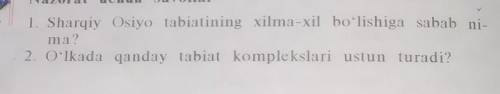 Sharqıy Osıyo tabıatınıng xilma xil boʻlishiga sabab nima?