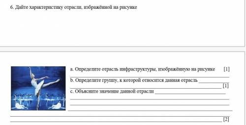 6. Дайте характеристику отрасли, избражённой на рисунке a. Определите отрасль инфраструктуры, изо