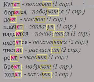 образуйте от глаголов третьего лица множественного числа глаголы с приставками в той же форме укажит