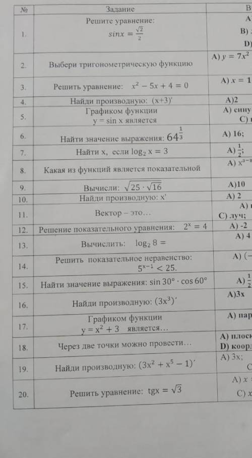 Ребята надо решение вопросов 6,8,16,19 с подробным решением