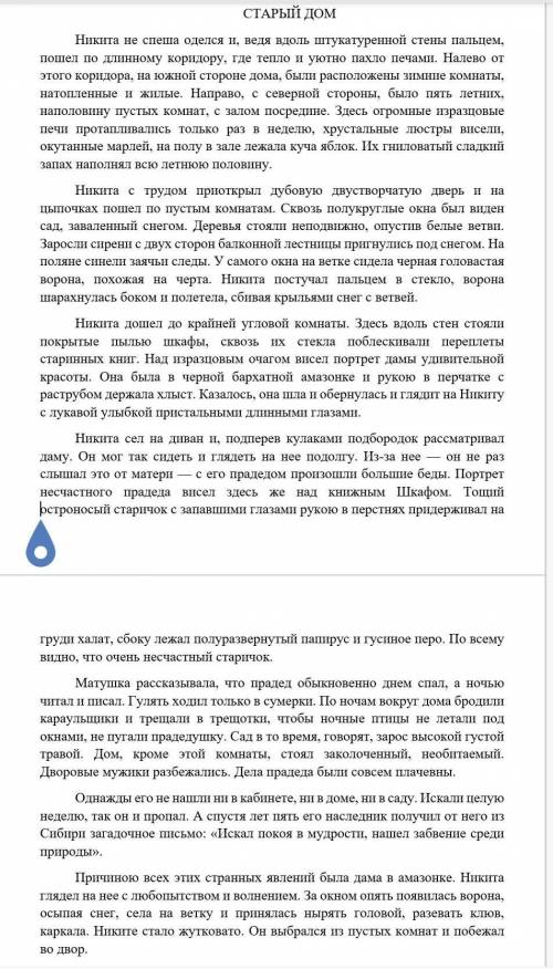 Сделать краткое изложение по тексту 