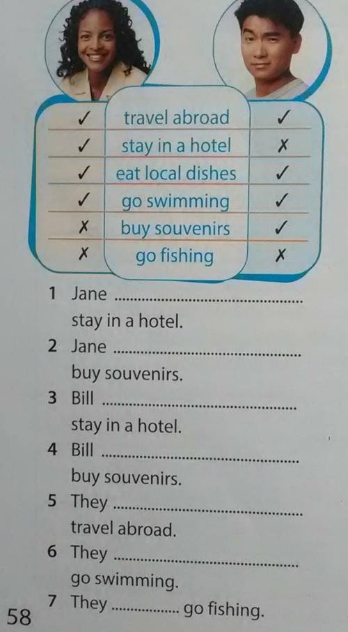 Grammar 32.Look at the table. What areJane's and Bill's plans?Complete the sentences.