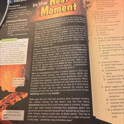 10 вопросов по тексту in the heat of the moment