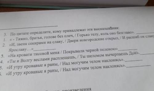 По цитате определите, кому принадлежат эти высказывания Слово о полке игориве