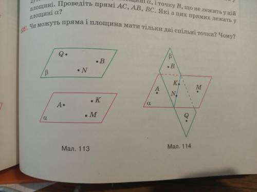 За даними на малюнках 113, 114 визначте точки: