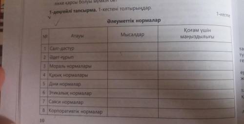 Осы кестені істеп Берндерш отініш