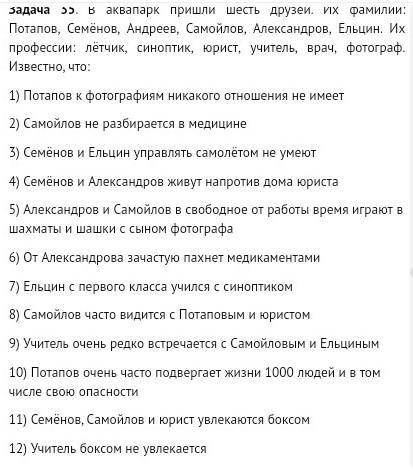 15- Какой профессией обладает каждый из друзей?