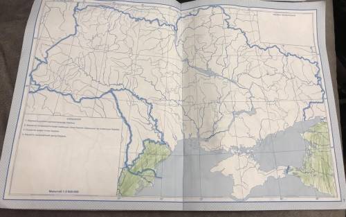 На контурній карті ст.6-7 нанести низовини і височини і України (атлас ст.14-15)