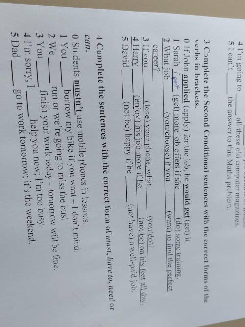 3 Complete the Second Conditional sentences with the correct forms of the verbs in brackets. 0 If Jo