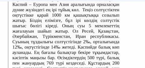 4 тапсырма берілген мәтіннен графикалық сызба жасаңдар қазақ тіл