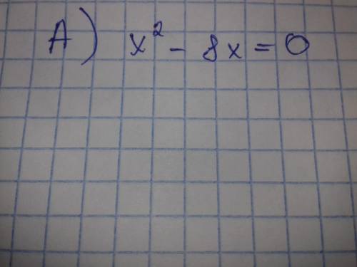 Яке з рівнянь є неповним квадратним рівнянням? а) x2 – 8x = 0; б) 5x2 – 16x + 3 = 0; в) x – 42 = 0;
