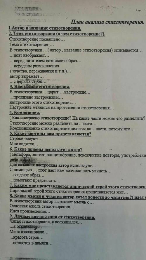 Анализ стихотворения Низкий дом с голубыми ставнями по плану