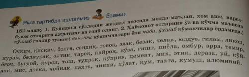 2 . хайвонот ваотларни уз ва кучма манода куллаб гаплар тузинг ( дай дек кушимчалари еки каби ухшаб