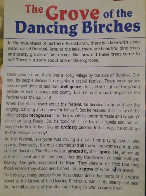 10 Create your own version of the story. How did the grove of the birches come to be? Think about: s